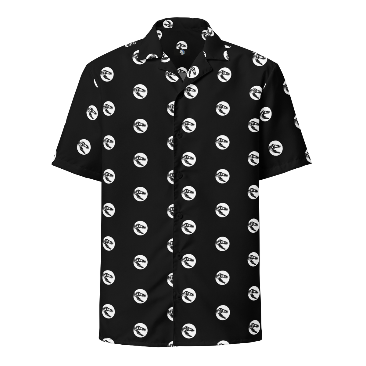 Oversized Button Shirt, T-Rex Skull Print, Jurassic Inspired, Prehistoric Fashion, Dinosaur Print Shirt, Statement Piece, Bold Print, Urban Fashion, Edgy Style, Trendy Apparel, Unique Design, Stand Out Shirt, Fashion Forward, Roar-worthy Style, Jurassic Charm, Eye-catching Shirt, Adventure Fashion, Streetwear, Urban Jungle, button up shirt