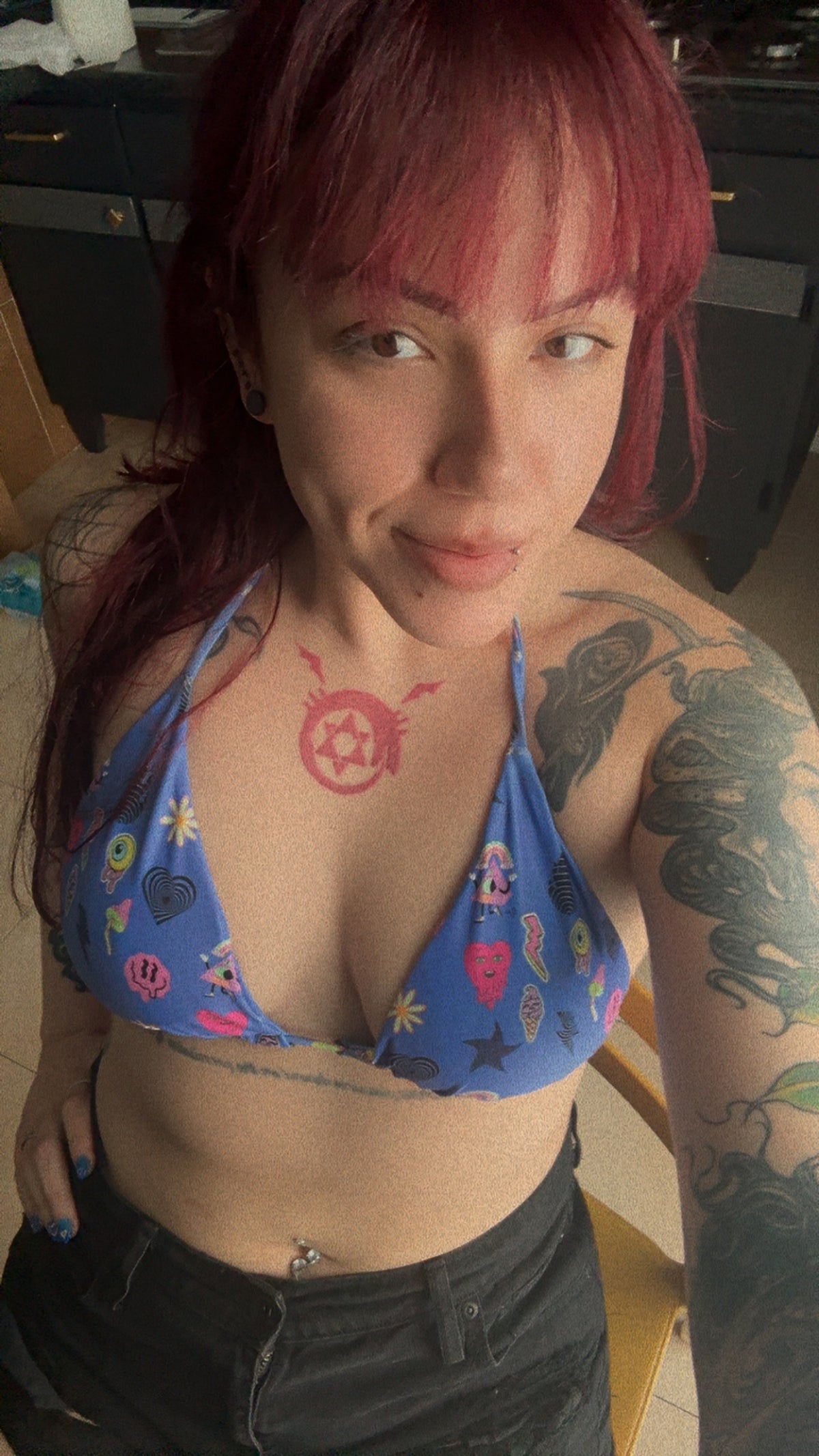 Electric Dream String Bikini Top