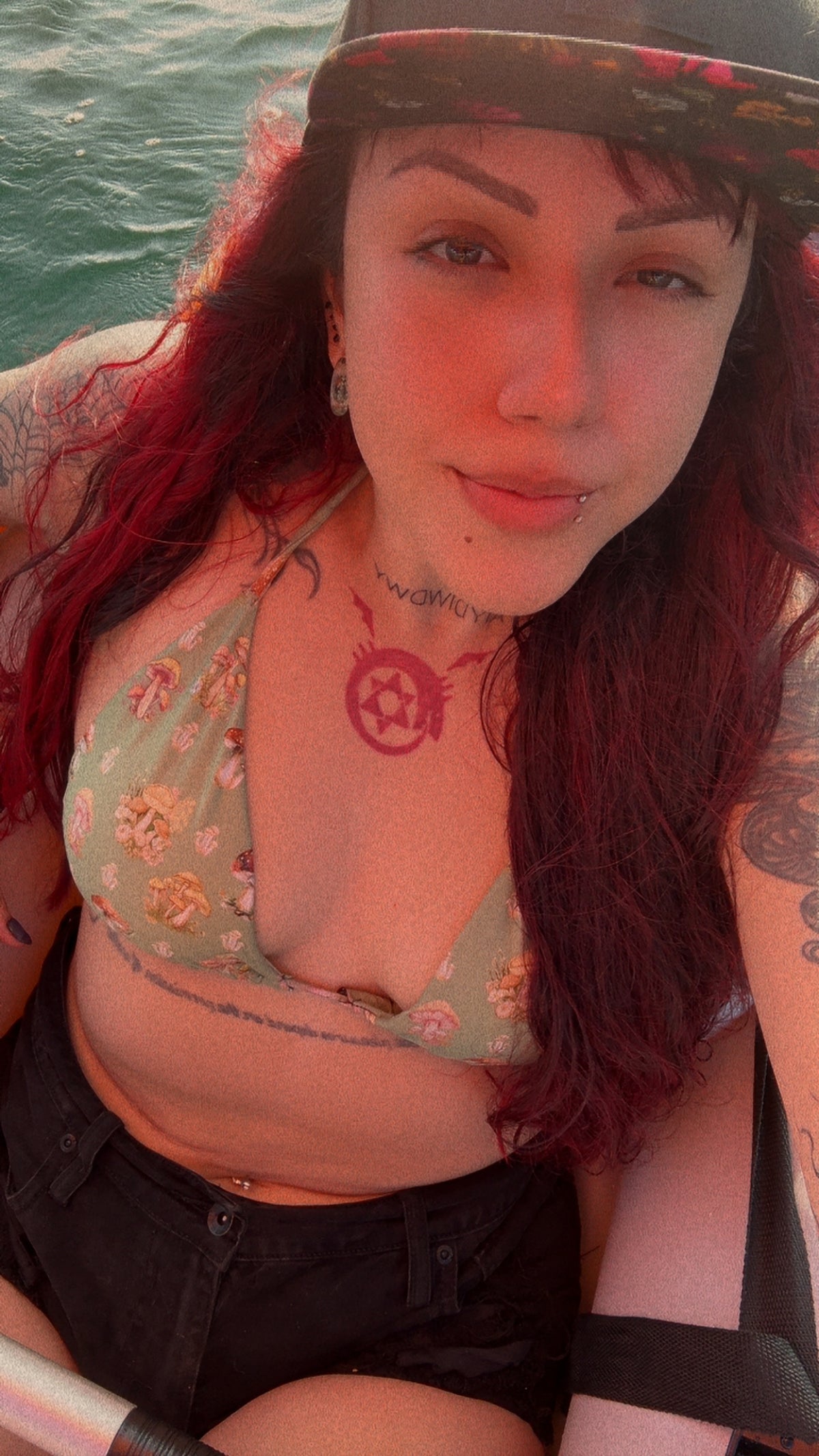 Fungi Camouflage String Bikini Top