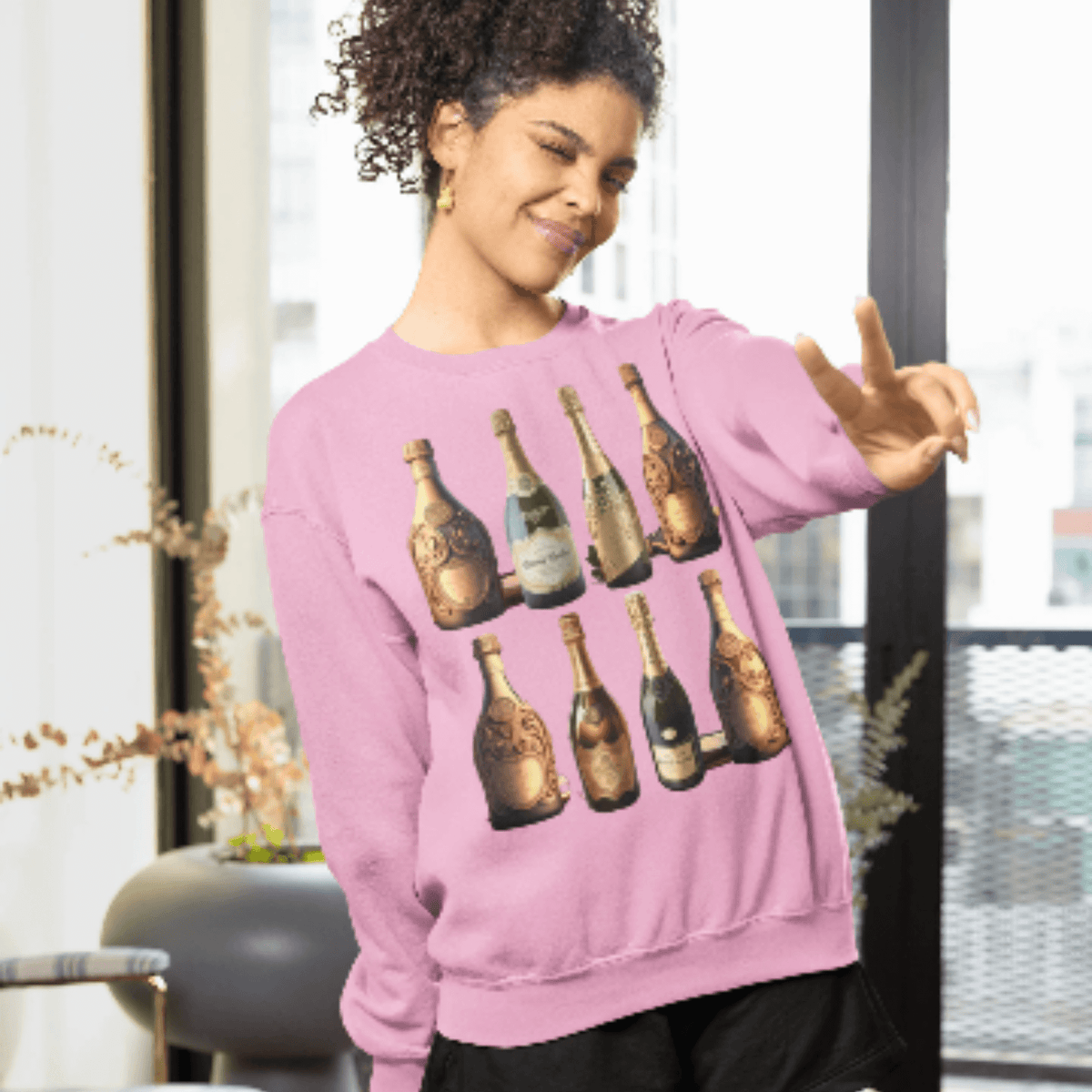 Light Pink- yes way rose shirt, liquor t-shirt, gift for mom, gift for him, gift for her, gift for champagne lovers, drinking tee, champagne sweatshirt, champagne shirt, champagne problems sweatshirt, champagne lovers, champagne bottles tee, alcohol tee