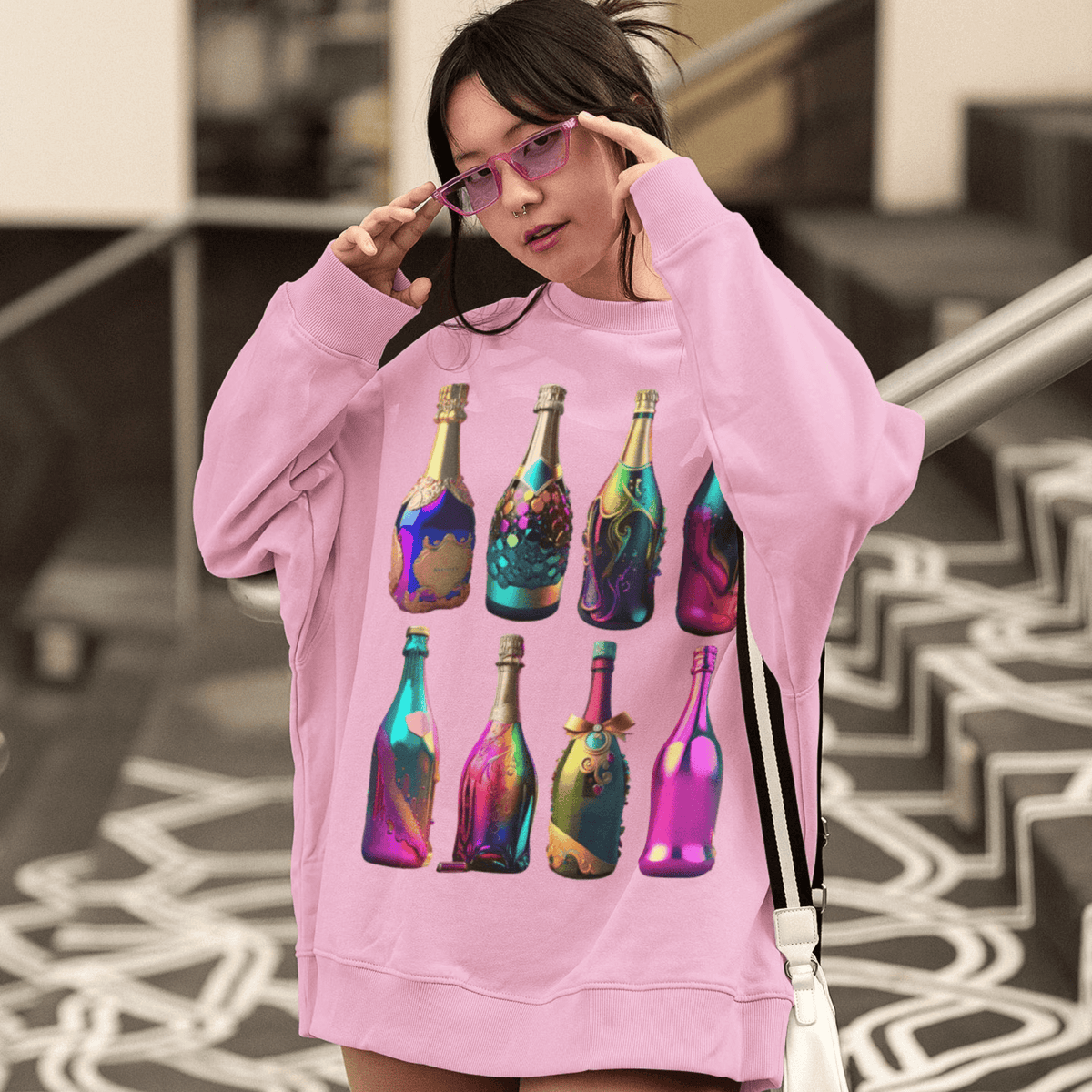 Light Pink- yes way rose shirt, liquor t-shirt, gift for mom, gift for him, gift for her, gift for champagne lovers, drinking tee, champagne sweatshirt, champagne shirt, champagne problems sweatshirt, champagne lovers, champagne bottles tee, alcohol tee