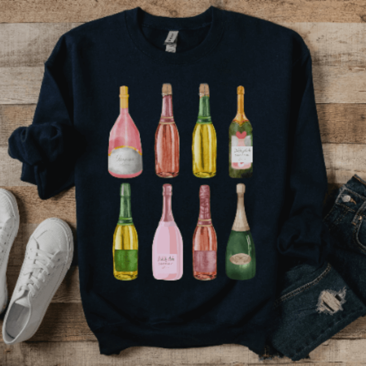 Navy- yes way rose shirt, liquor t-shirt, gift for mom, gift for him, gift for her, gift for champagne lovers, drinking tee, champagne sweatshirt, champagne shirt, champagne problems sweatshirt, champagne lovers, champagne bottles tee, alcohol tee