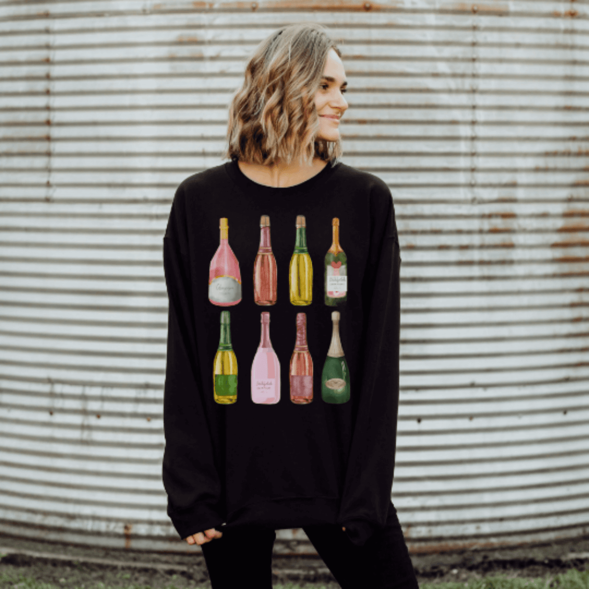 Black- yes way rose shirt, liquor t-shirt, gift for mom, gift for him, gift for her, gift for champagne lovers, drinking tee, champagne sweatshirt, champagne shirt, champagne problems sweatshirt, champagne lovers, champagne bottles tee, alcohol tee