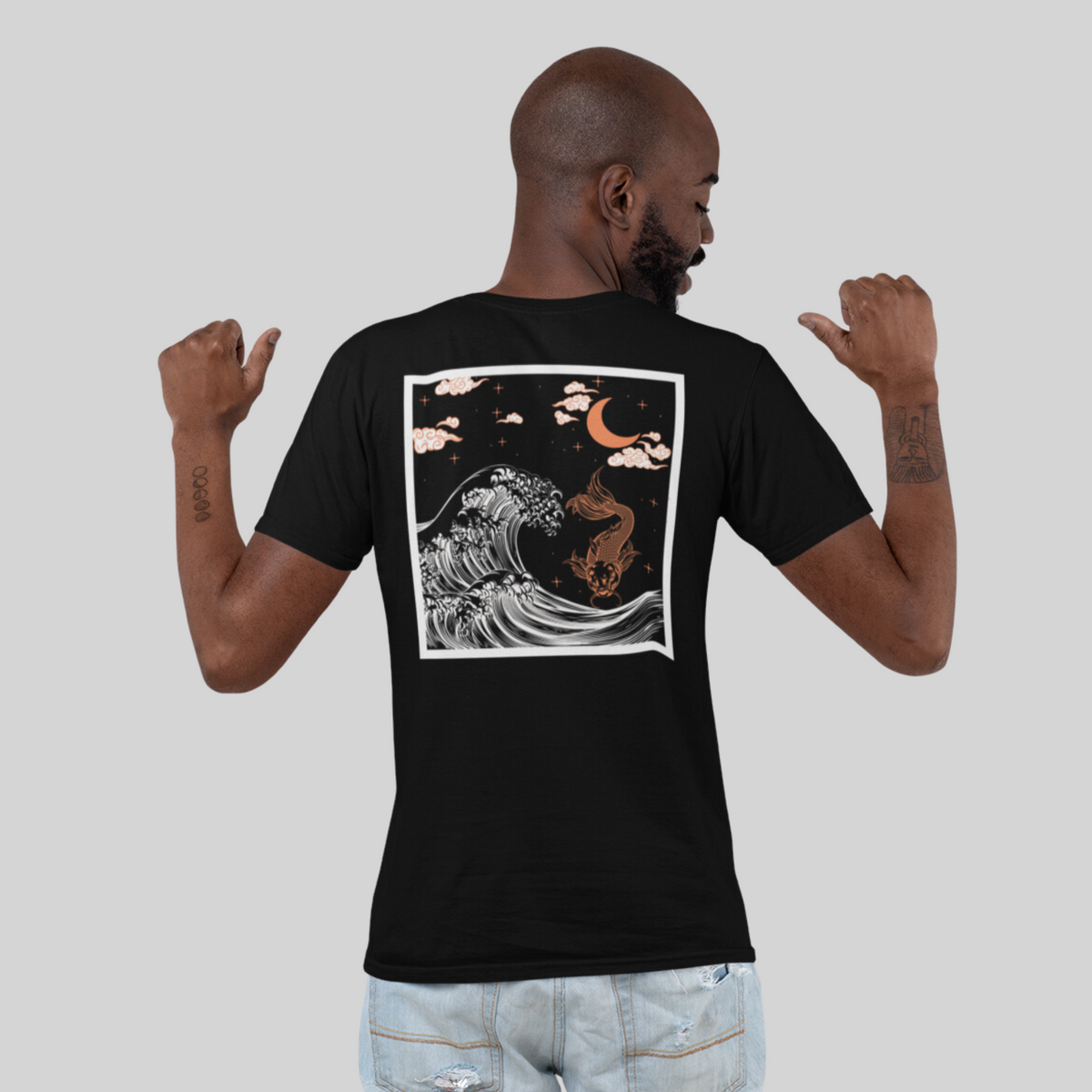 Japanese Shirt, Samurai Shirt, Koi Fish Shirt, Samurai Sword, Tokio Japan, Gift for Him, Gift for dad, Tee, Shirt, kawaii, Samurai, man graphic tee, Japanese Graphic tee, Japanese Culture apparel, Japanese tshirt