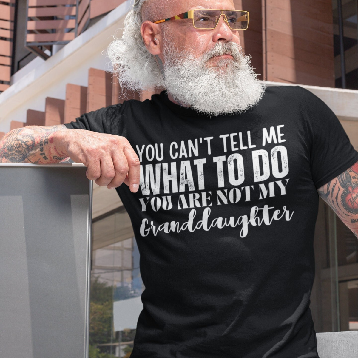 Granddad Shirt, Girl granddad shirt, Fathers Day Shirt, Funny Mens Shirt, Funny Granddad Shirt, Tell me what to do, Gift for him, Gift for her, New Papa Gift, Funny grandma Shirt, grandmother Shirt, New grandfather Shirt, granddaddy Shirt, papa tee, You Can't tell me What To Do You Are Not My granddaughter Shirt