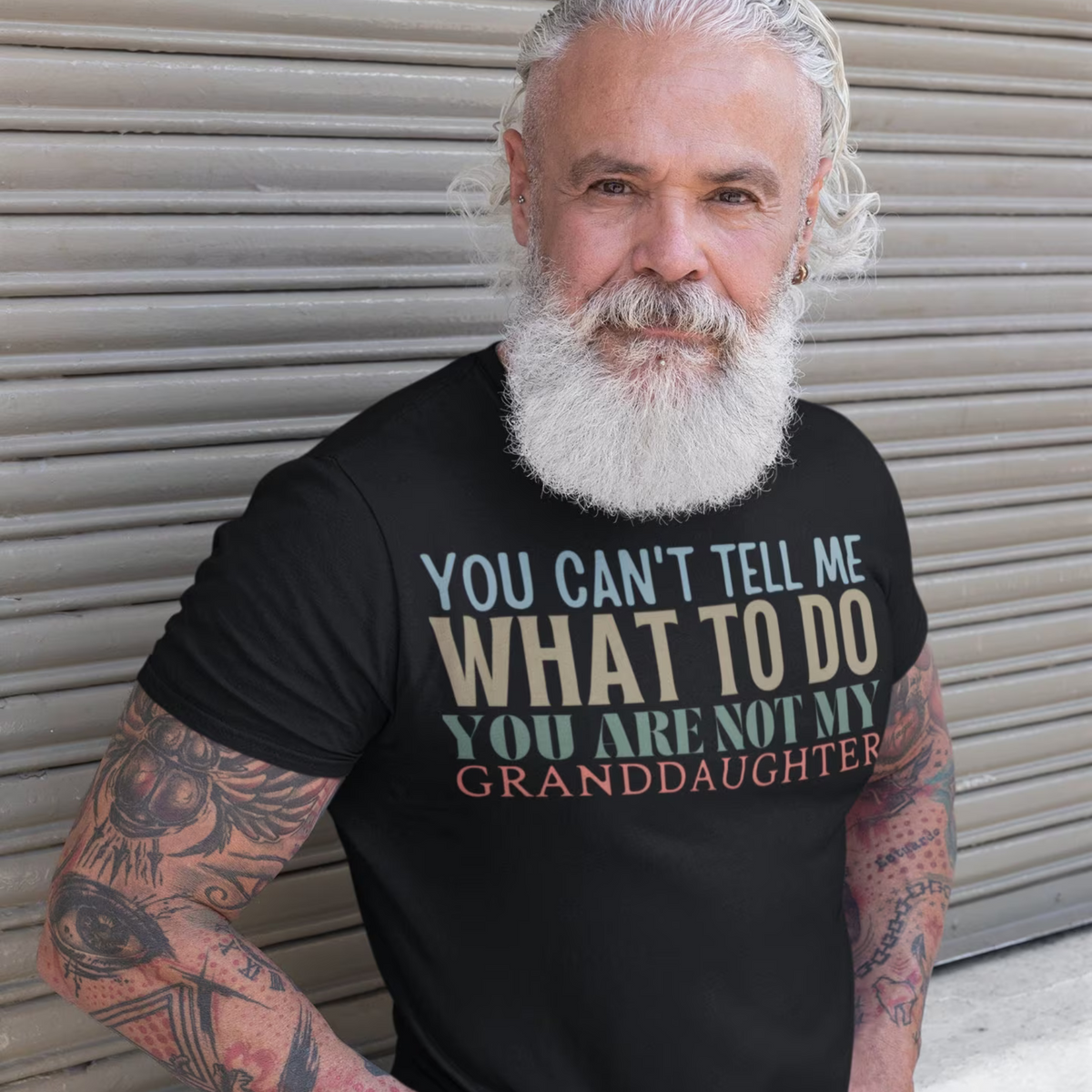 Granddad Shirt, Girl granddad shirt, Fathers Day Shirt, Funny Mens Shirt, Funny Granddad Shirt, Tell me what to do, Gift for him, Gift for her, New Papa Gift, Funny grandma Shirt, grandmother Shirt, New grandfather Shirt, granddaddy Shirt, papa tee, You Can't tell me What To Do You Are Not My granddaughter Shirt