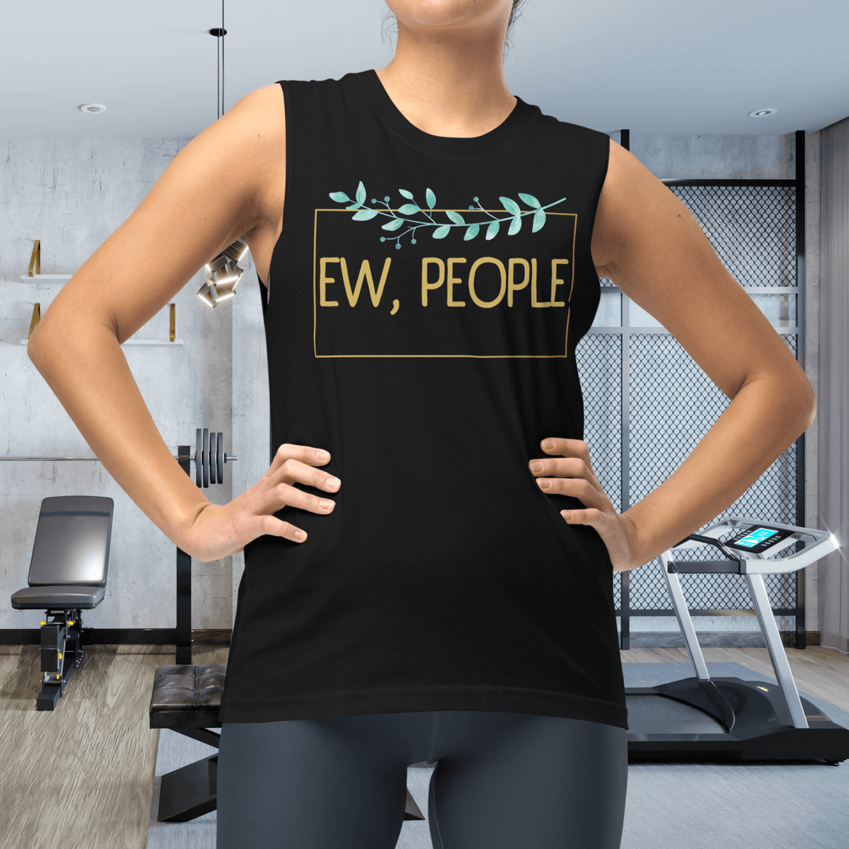 Black- Muscle Shirt, Humor Clothing, Introvert Apparel, Statement Print, Modern Fit, Quirky Fashion, Sassy Style, Gym Wear, Casual Attire, Playful Prints, Confidence Booster, Expressive Fashion, Anti-Social Vibes, Sleek Design, Comfortable Charm, Personality Piece, Lighthearted Attire, Conversational Shirt, Attitude Wear, Unique Statements, Bold and Confident, Express Yourself, ew people, ew people tee, ew people muscle shirt, ew people top tank