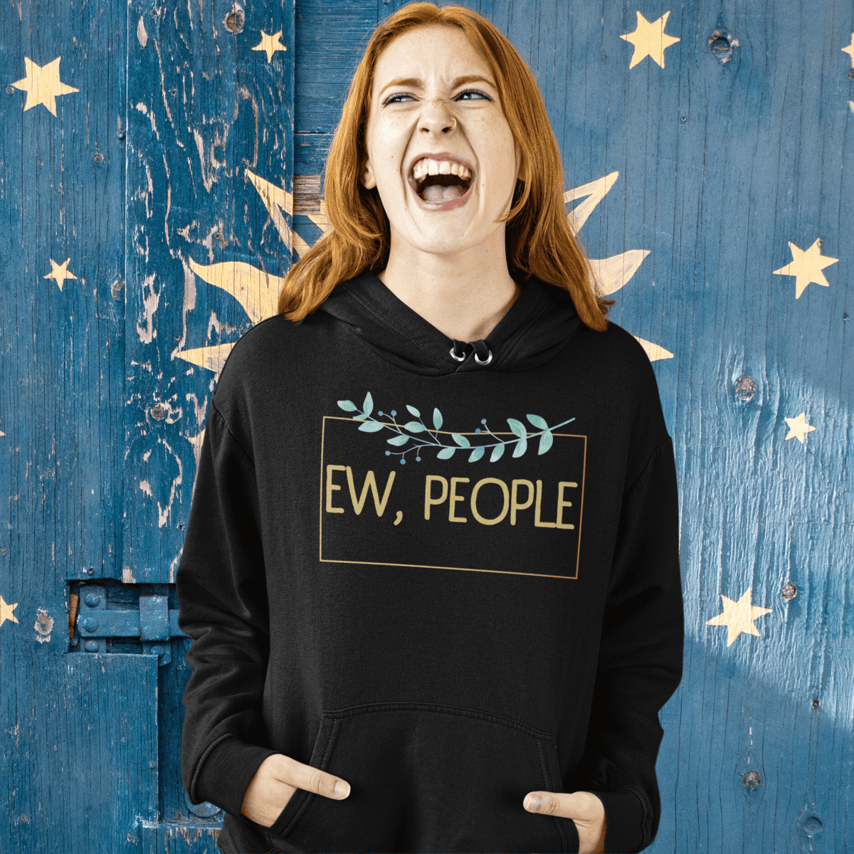 Black- Hooded Sweatshirt, Funny Hoodie, Introvert Apparel, Humor Clothing, Statement Hoodie, Cozy Comfort, Quirky Fashion, Sassy Style, Casual Wear, Playful Prints, Personality Clothing, Witty Attire, Anti-Social Vibes, Relaxed Fit, Introvert Pride, Lighthearted Layers, Conversational Hoodie, Solitude Fashion, Unique Statements, Weekend Lounge, Attitude Attire, Chill Outfits, ew people, ew people hoodie, ew people tee