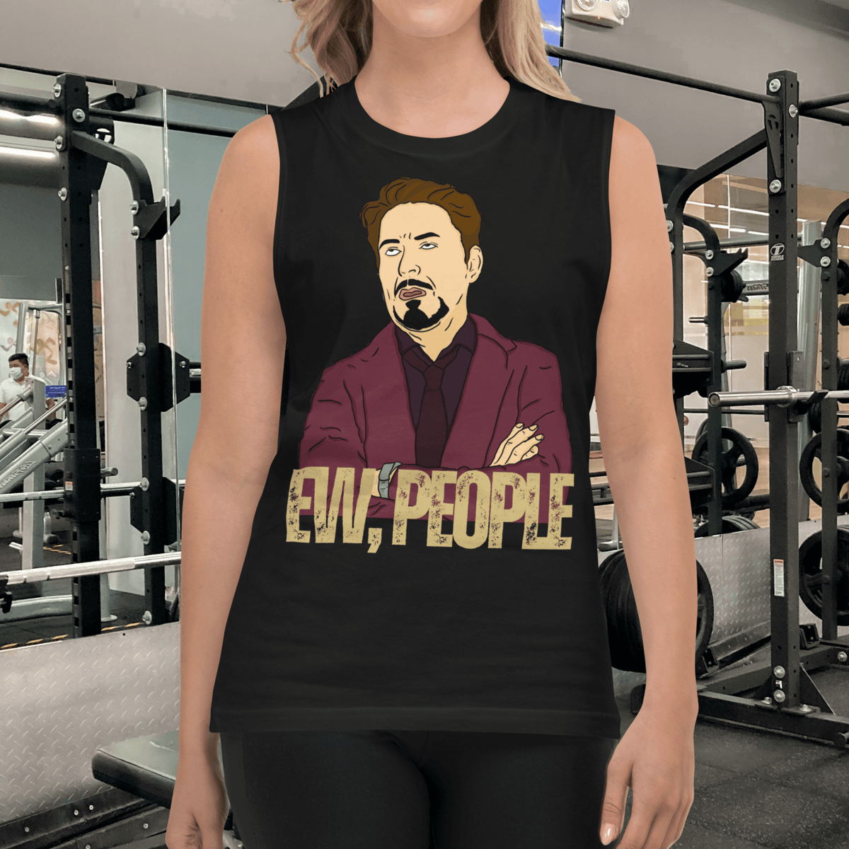 Black- Muscle Shirt, Humor Clothing, Introvert Apparel, Statement Print, Modern Fit, Quirky Fashion, Sassy Style, Gym Wear, Casual Attire, Playful Prints, Confidence Booster, Expressive Fashion, Anti-Social Vibes, Sleek Design, Comfortable Charm, Personality Piece, Lighthearted Attire, Conversational Shirt, Attitude Wear, Unique Statements, Bold and Confident, Express Yourself, ew people, ew people tee, ew people muscle shirt, ew people top tank