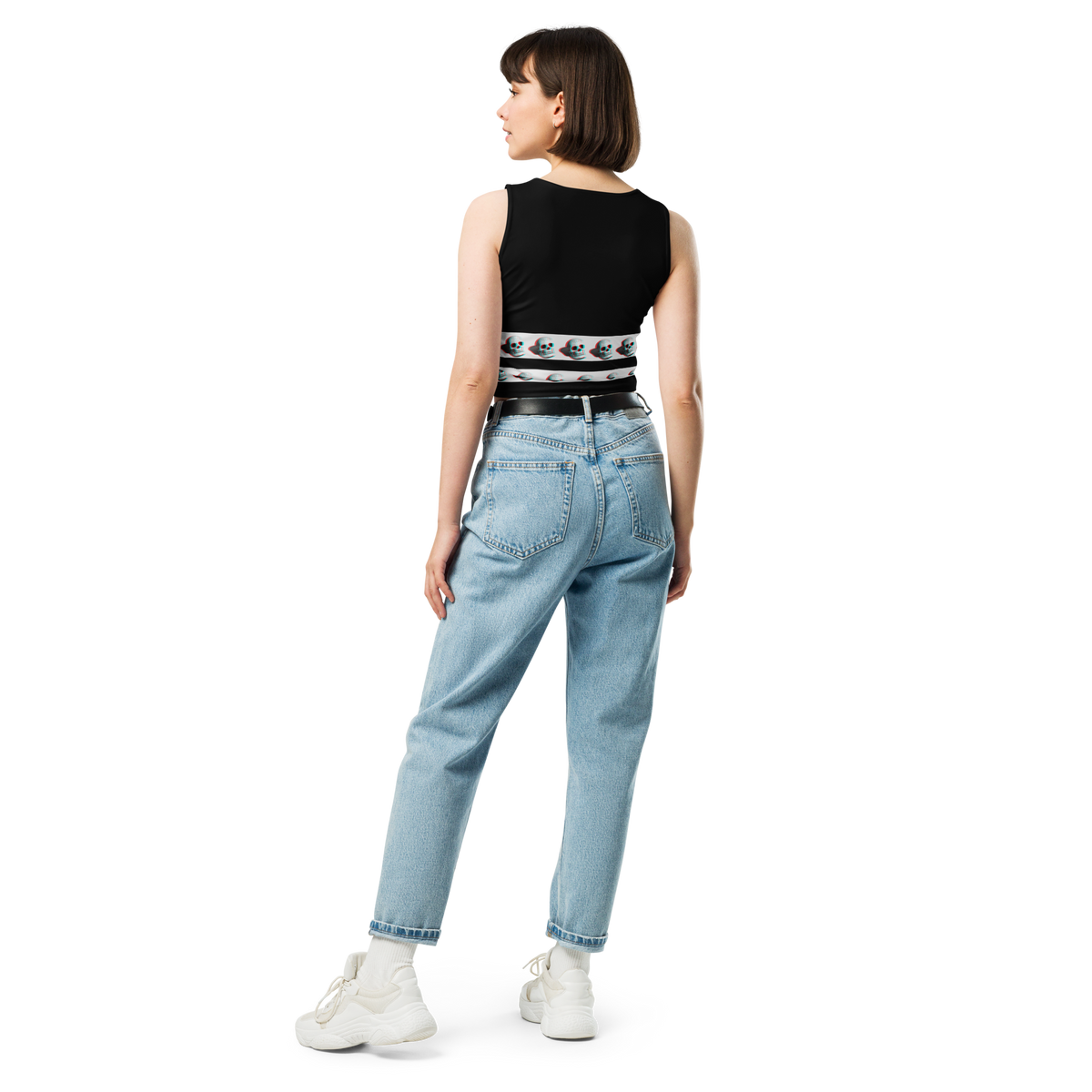 Skull Crop Top, Skulls Shirt, Stereotypical Rebellious Shirt, Rockabilly Crop Top, Punk Rocker, Hot Topic type, Goth Top, Emo, Gift for Her 