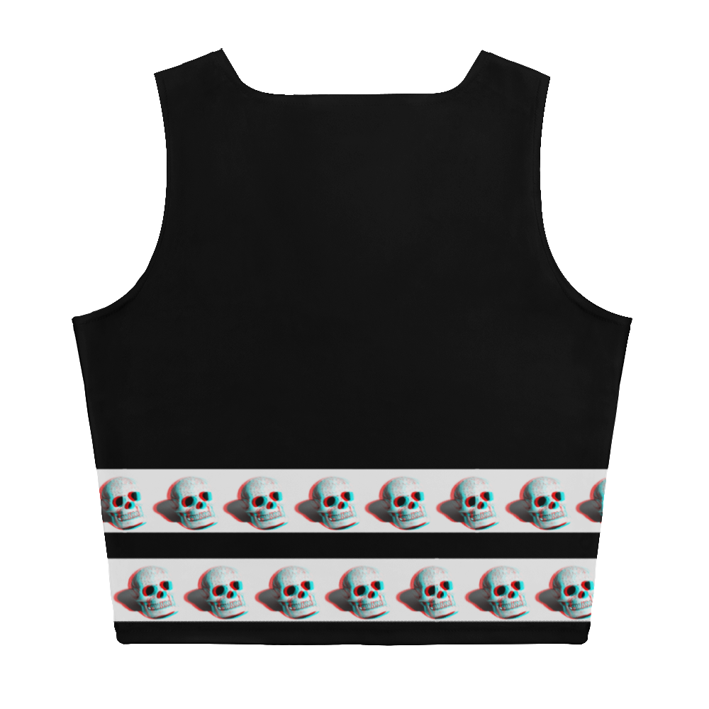 Skull Crop Top, Skulls Shirt, Stereotypical Rebellious Shirt, Rockabilly Crop Top, Punk Rocker, Hot Topic type, Goth Top, Emo, Gift for Her 