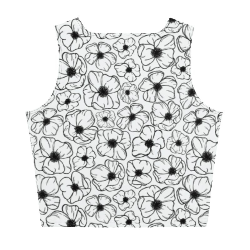 Floral Fashion, Blooms Crop Top, Garden Vibes, Petal Perfection, Flower Power, Botanical Beauty, Blossom Chic, Nature-Inspired, Trendy Florals, Statement Piece