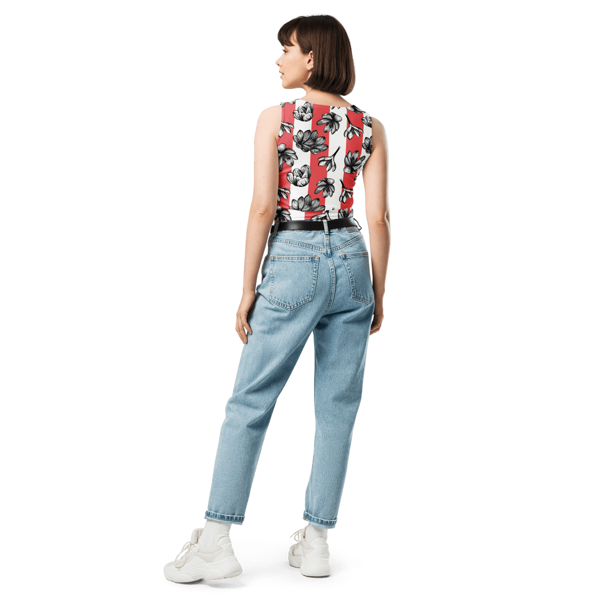 Floral Fashion, Blooms Crop Top, Garden Vibes, Petal Perfection, Flower Power, Botanical Beauty, Blossom Chic, Nature-Inspired, Trendy Florals, Statement Piece