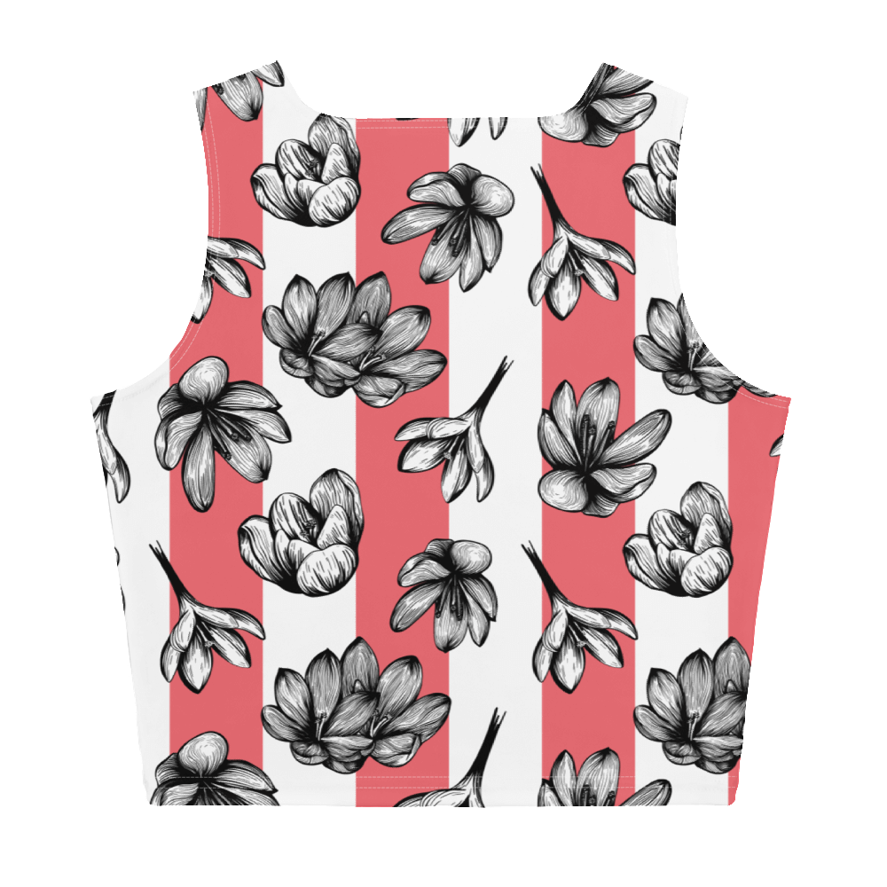 Floral Fashion, Blooms Crop Top, Garden Vibes, Petal Perfection, Flower Power, Botanical Beauty, Blossom Chic, Nature-Inspired, Trendy Florals, Statement Piece