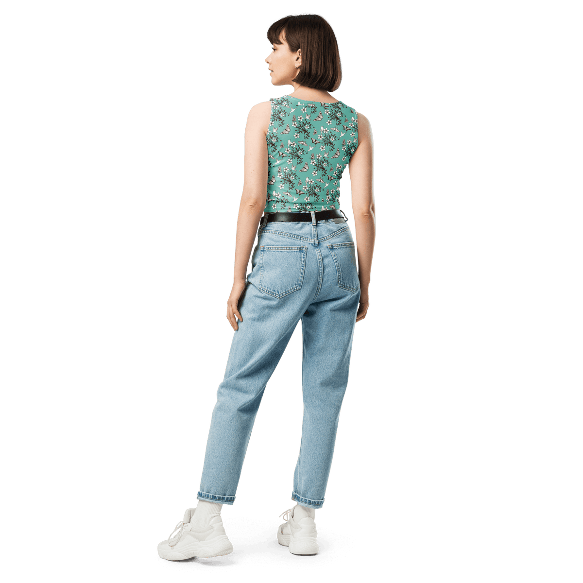 Floral Fashion, Blooms Crop Top, Garden Vibes, Petal Perfection, Flower Power, Botanical Beauty, Blossom Chic, Nature-Inspired, Trendy Florals, Statement Piece