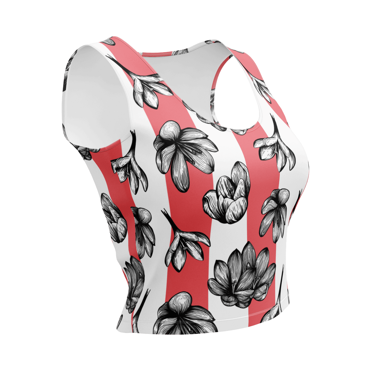 Floral Fashion, Blooms Crop Top, Garden Vibes, Petal Perfection, Flower Power, Botanical Beauty, Blossom Chic, Nature-Inspired, Trendy Florals, Statement Piece