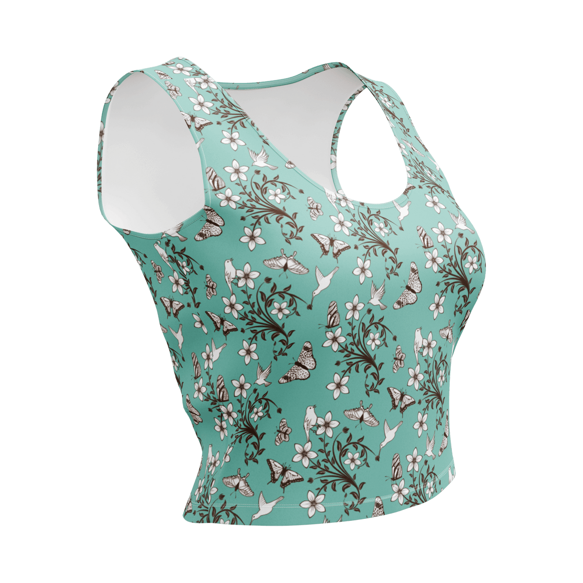 Floral Fashion, Blooms Crop Top, Garden Vibes, Petal Perfection, Flower Power, Botanical Beauty, Blossom Chic, Nature-Inspired, Trendy Florals, Statement Piece