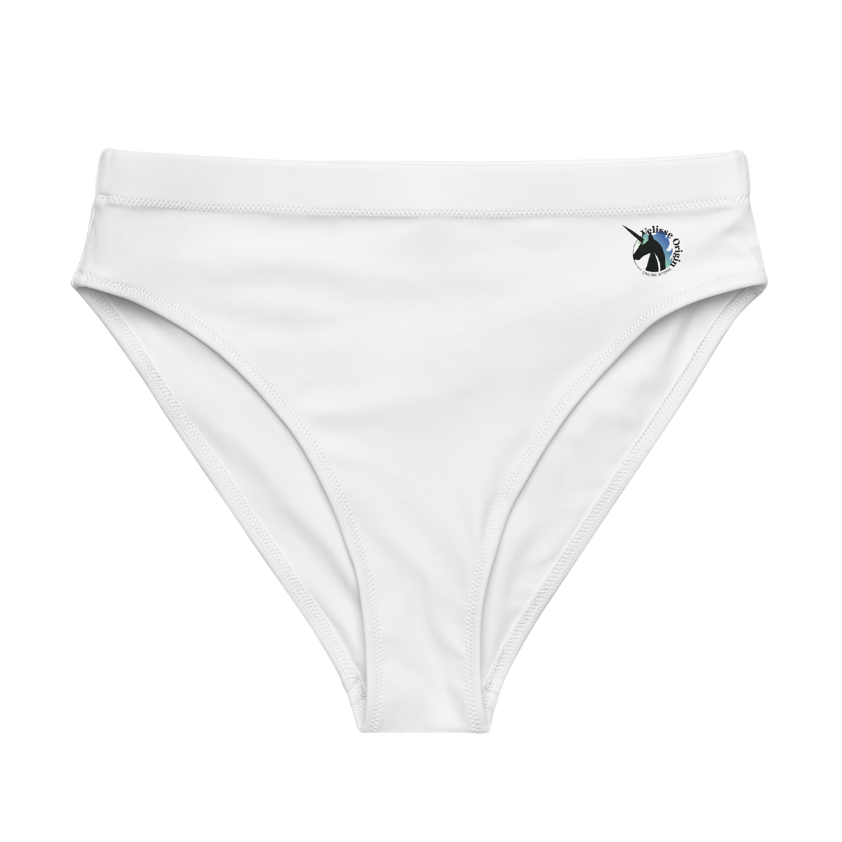 Velisse Origin bikini bottom, high-waisted bikini bottom, black bikini bottom, unicorn, simple bikini, minimalistic, minimalistic swimwear, minimalistic bikini, white bikini