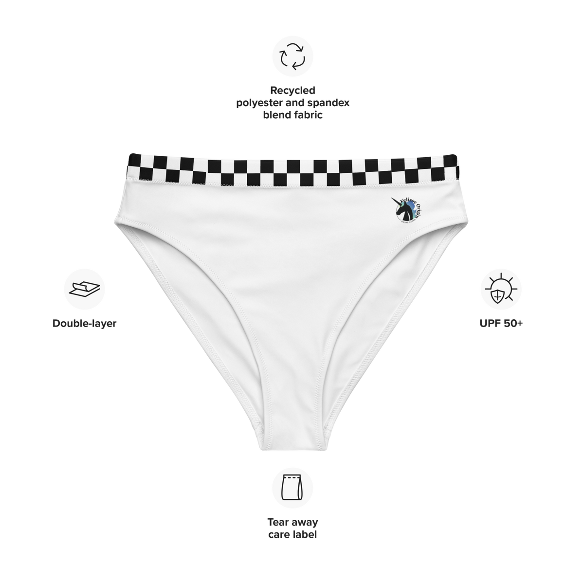 Velisse Origin bikini bottom, high-waisted bikini bottom, black bikini bottom, unicorn, simple bikini, minimalistic, minimalistic swimwear, minimalistic bikini, white bikini, minimalistic, minimalistic swimwear, minimalistic bikini, white bikini