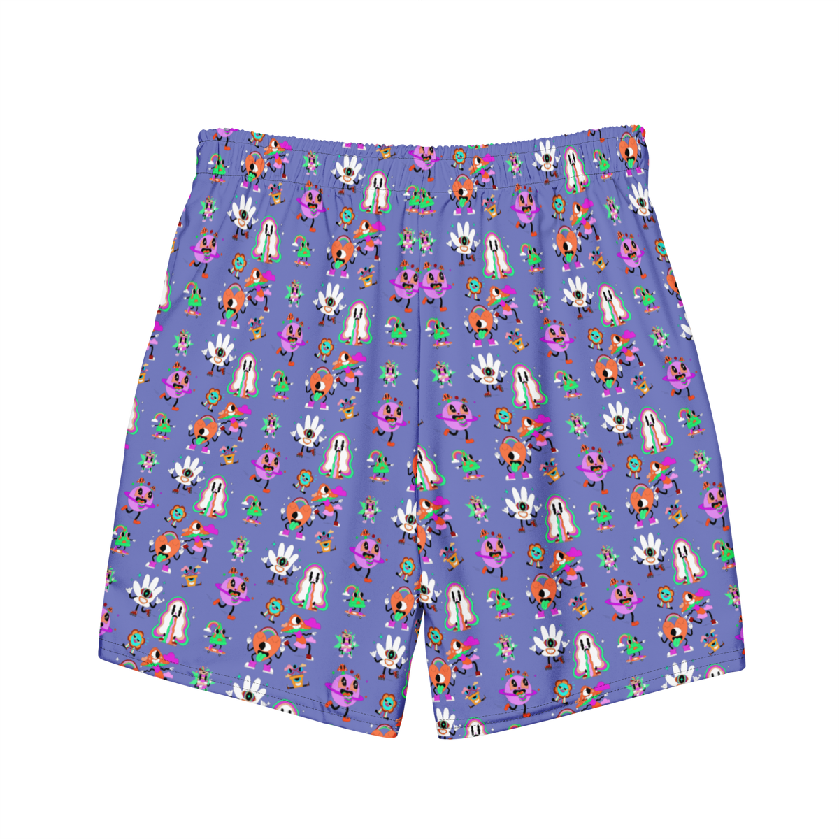 Whimsy, Wonderland, Men's Swim Trunks, Swimwear, Beachwear, Summer, Activewear, Fantasy, Trendy, Fashion, Vacation, Pool, Quick-Dry, Comfortable, Stylish, Unique, Fun, Colorful
