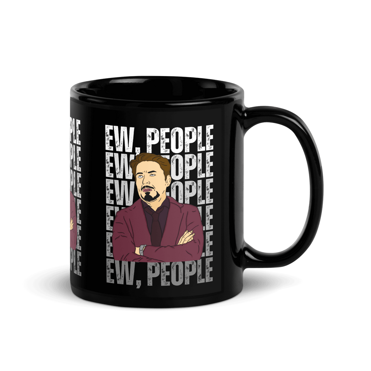 Ew, People Black Glossy Mug II