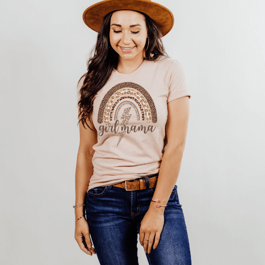 Girl Mama Leopard Shirt, Girl Mom Shirt, Girl Mama Shirt, Girl Mama Gift, Mama Girl Sweatshirt, Mom of Girls Shirt, Mom Shirt Active