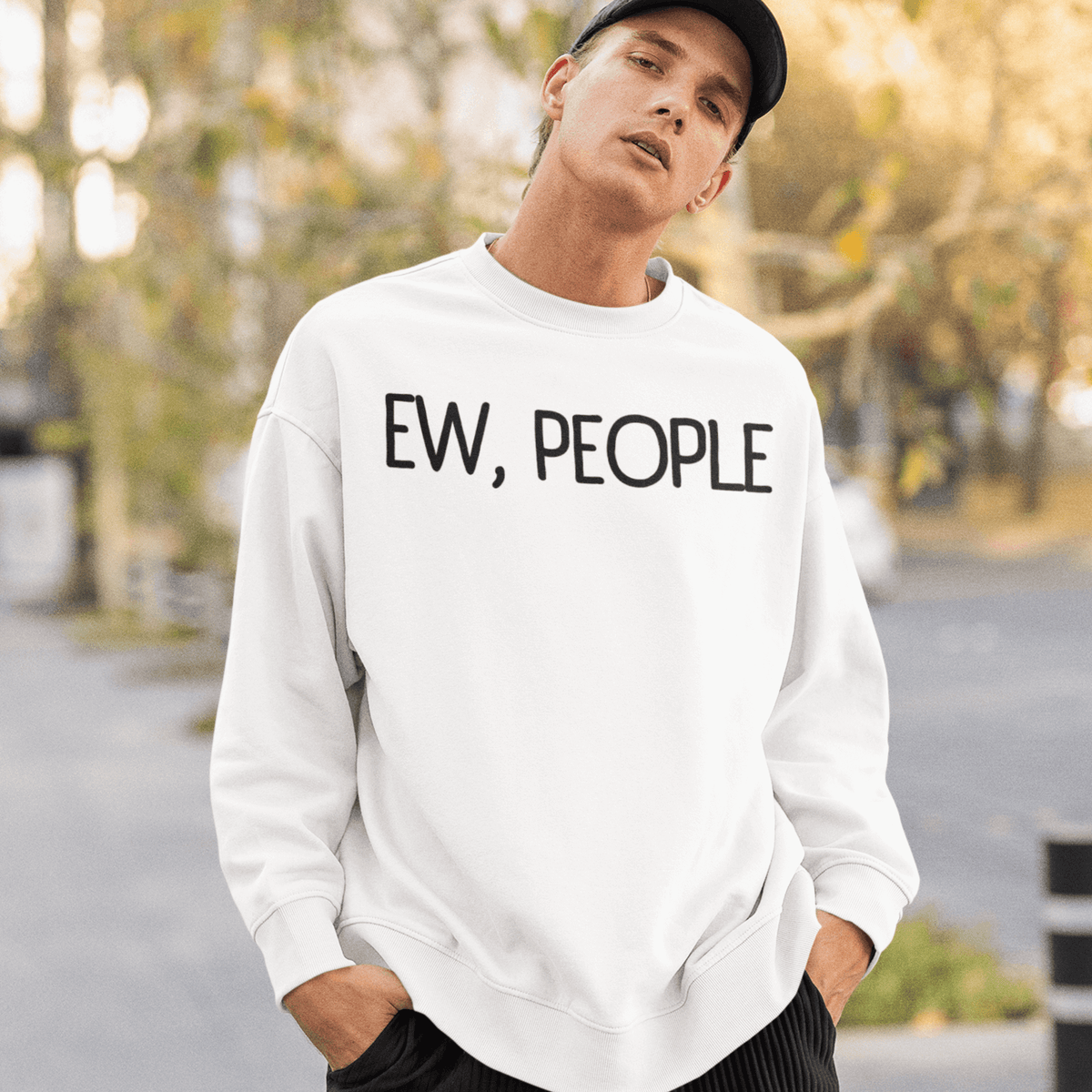 Sweatshirt, Humor Clothing, Introvert Apparel, Statement Print, Cozy Comfort, Casual Style, Quirky Fashion, Sassy Attire, Personality Piece, Playful Prints, Anti-Social Vibes, Relaxed Fit, Humorous Wear, Lighthearted Layers, Expressive Fashion, Introvert Pride, Chill Outfits, Unique Statements, Conversational Sweatshirt, Attitude Attire, Solitude Fashion, Weekend Wardrobe, ew people, ew people sweatshirt, ew people tee
