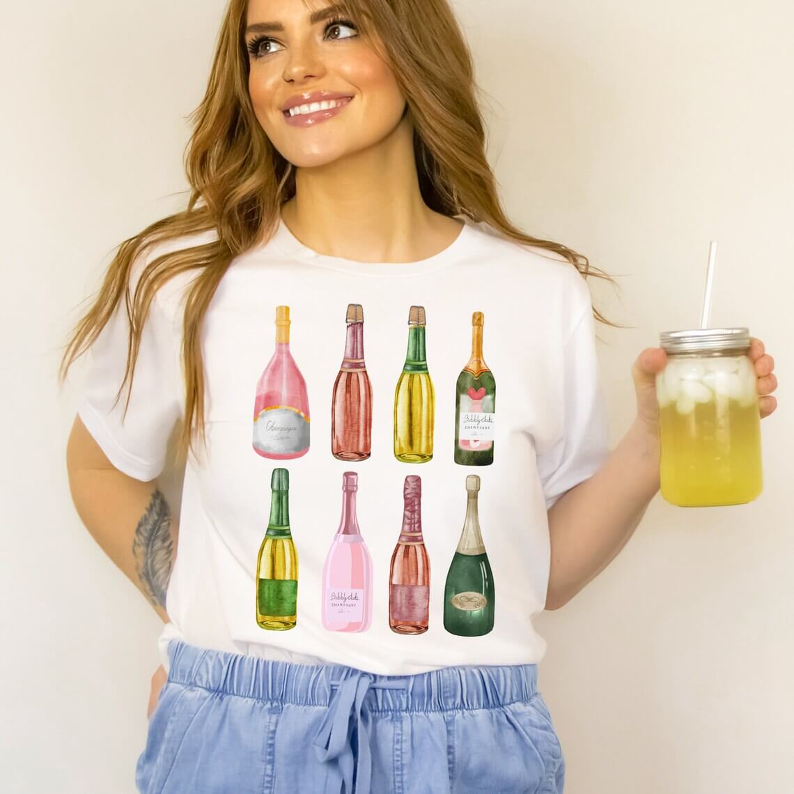 White- yes way rose shirt, liquor t-shirt, gift for mom, gift for him, gift for her, gift for champagne lovers, drinking tee, champagne sweatshirt, champagne shirt, champagne problems sweatshirt, champagne lovers, champagne bottles tee, alcohol tee