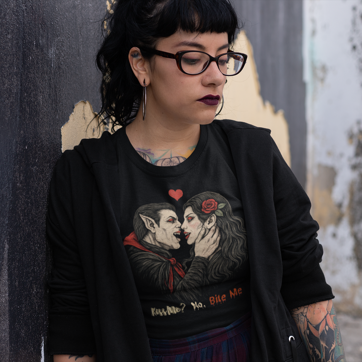 Kiss Me? No, Bite Me T-shirt