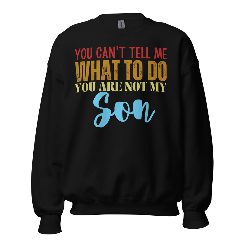 Dad sweatshirt, fathers day shirt, funny mens shirt, sweatshirt, gift for him, gift for her, funny mom tee, funny dad tee, new papa shirt, father sweatshirt, you can't tell me what to do you are not my son, new dad shirt