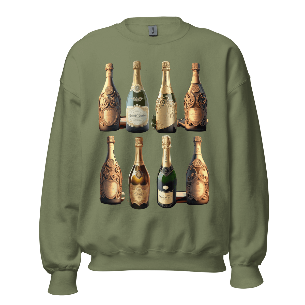 Military Green- yes way rose shirt, liquor t-shirt, gift for mom, gift for him, gift for her, gift for champagne lovers, drinking tee, champagne sweatshirt, champagne shirt, champagne problems sweatshirt, champagne lovers, champagne bottles tee, alcohol tee