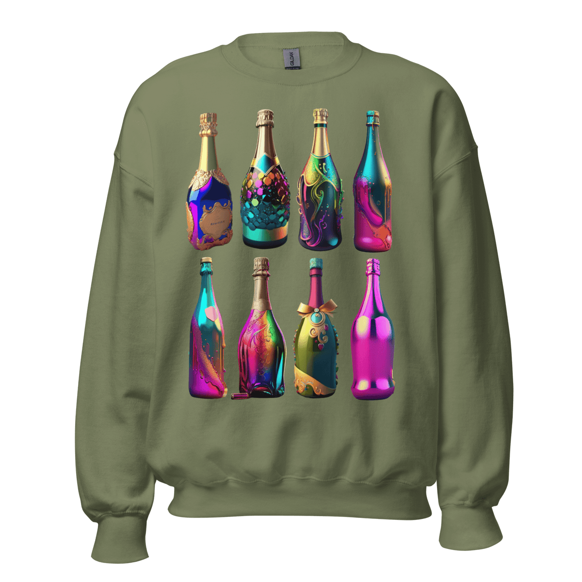 Military Green- yes way rose shirt, liquor t-shirt, gift for mom, gift for him, gift for her, gift for champagne lovers, drinking tee, champagne sweatshirt, champagne shirt, champagne problems sweatshirt, champagne lovers, champagne bottles tee, alcohol tee