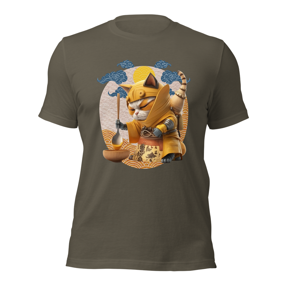 Army- Tokyo Japan  Streetwear  Samurai Sword  Samurai Cat Tattoo Style Shirt  Ninja Samurai Kitten  kawaii tee  Japanese Shirt  Japanese Kawaii Ninja Cat T-Shirt  Japanese Graphic Tee  Japanese apparel  Gift for him  Gift for dad  Cat Lover T-Shirt