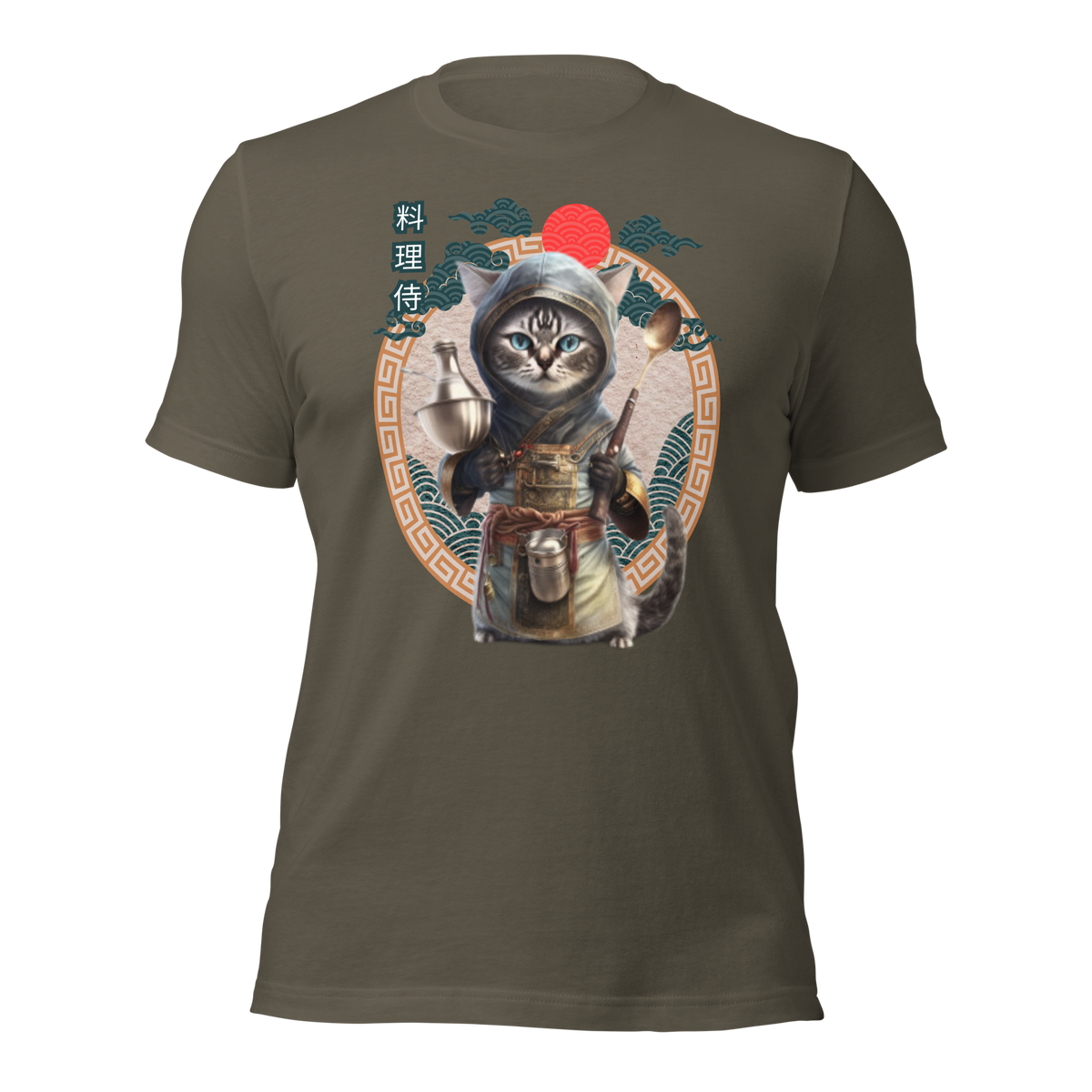 Tokio Japan, Samurai cat tee, Samurai Cat, Tattoo Style Shirt, Samurai, Ninja, Samurai Kitten, Ninja cat tshirt, Ninja Cat, kawaii, Japanese Kawaii, Ninja Cat T-Shirt,  Japanese Calligraphy, gift for him, gift for her, gift for cat lover, Cat Lover T-Shirt