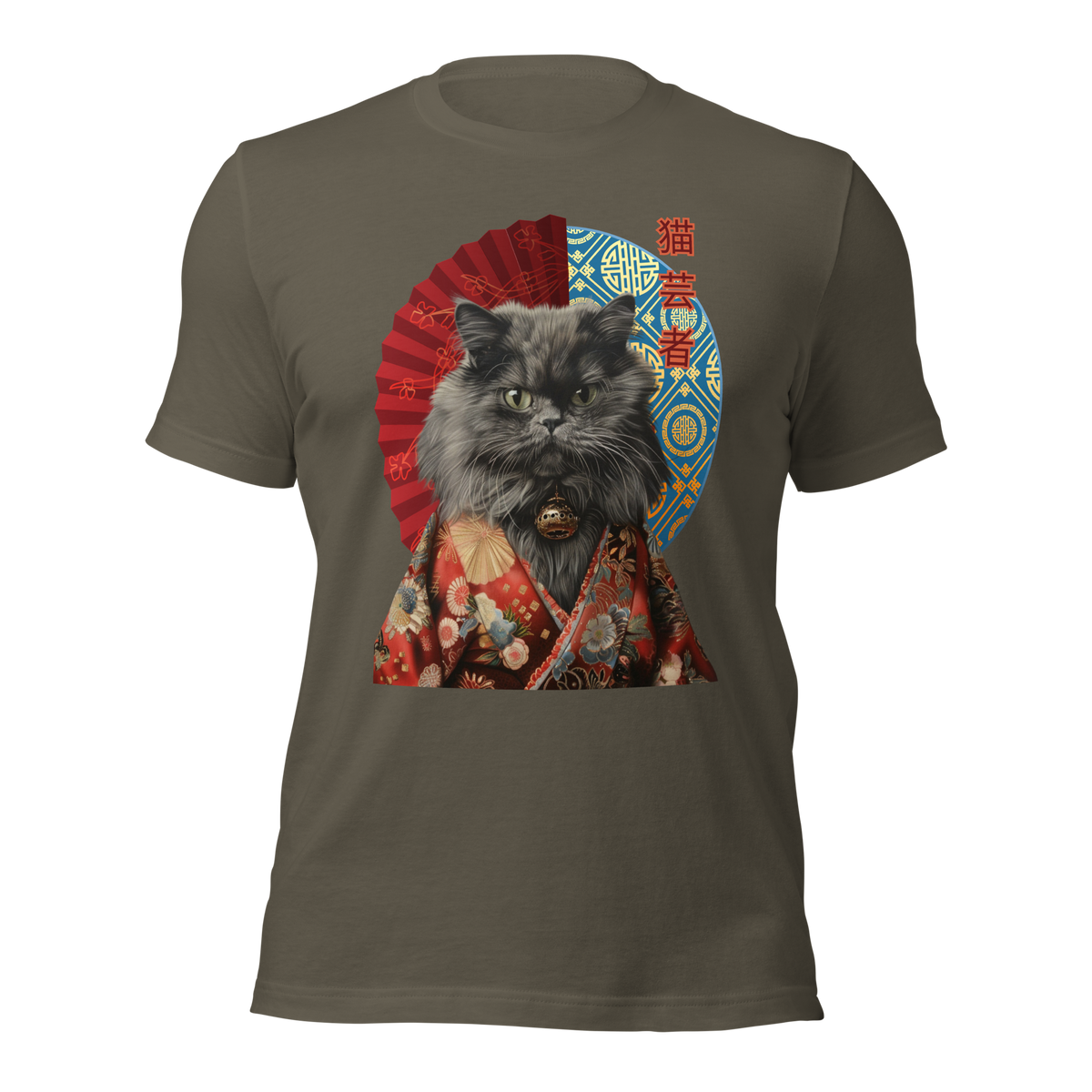 Siamese Cat Geisha, Japanese Kawaii Tee, Ninja Cat T-Shirt, Samurai Cat Tatoo, Samurai Cat Shirt, Ninja Samurai Kitten, Cat Lover T-Shirt, gift for cat lover, cat mom shirt, cat dad shirt, Kawaii Samurai cat, Traditional art, Japanese Art shirt, Samurai Cat