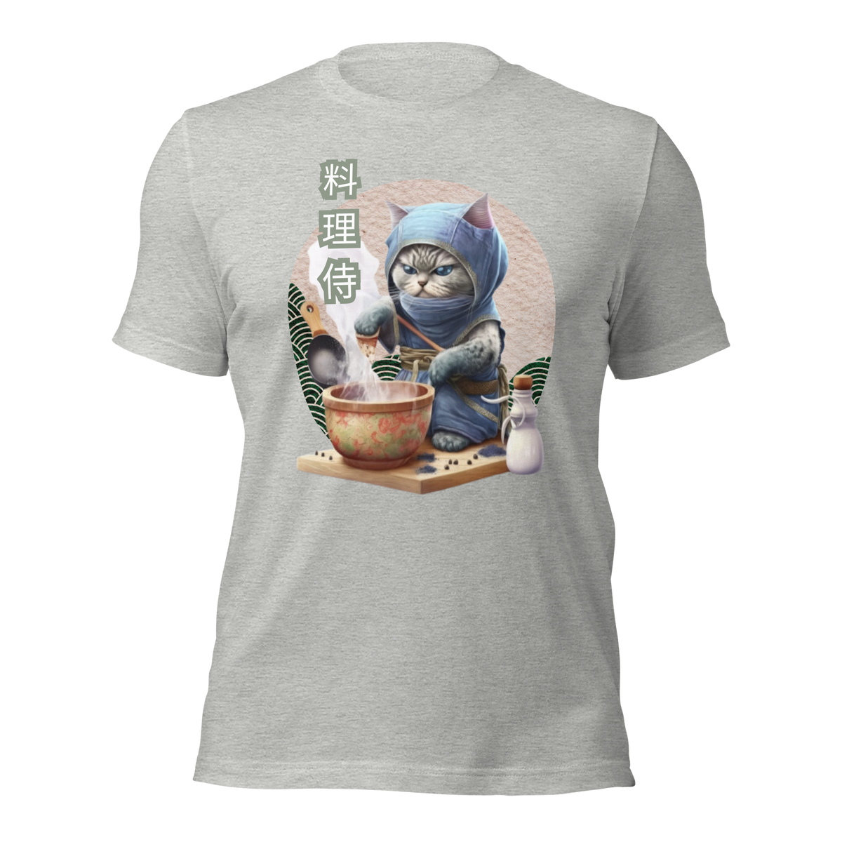 Tokio Japan, Samurai cat tee, Samurai Cat, Tattoo Style Shirt, Samurai, Ninja, Samurai Kitten, Ninja cat tshirt, Ninja Cat, kawaii, Japanese Kawaii, Ninja Cat T-Shirt,  Japanese Calligraphy, gift for him, gift for her, gift for cat lover, Cat Lover T-Shirt