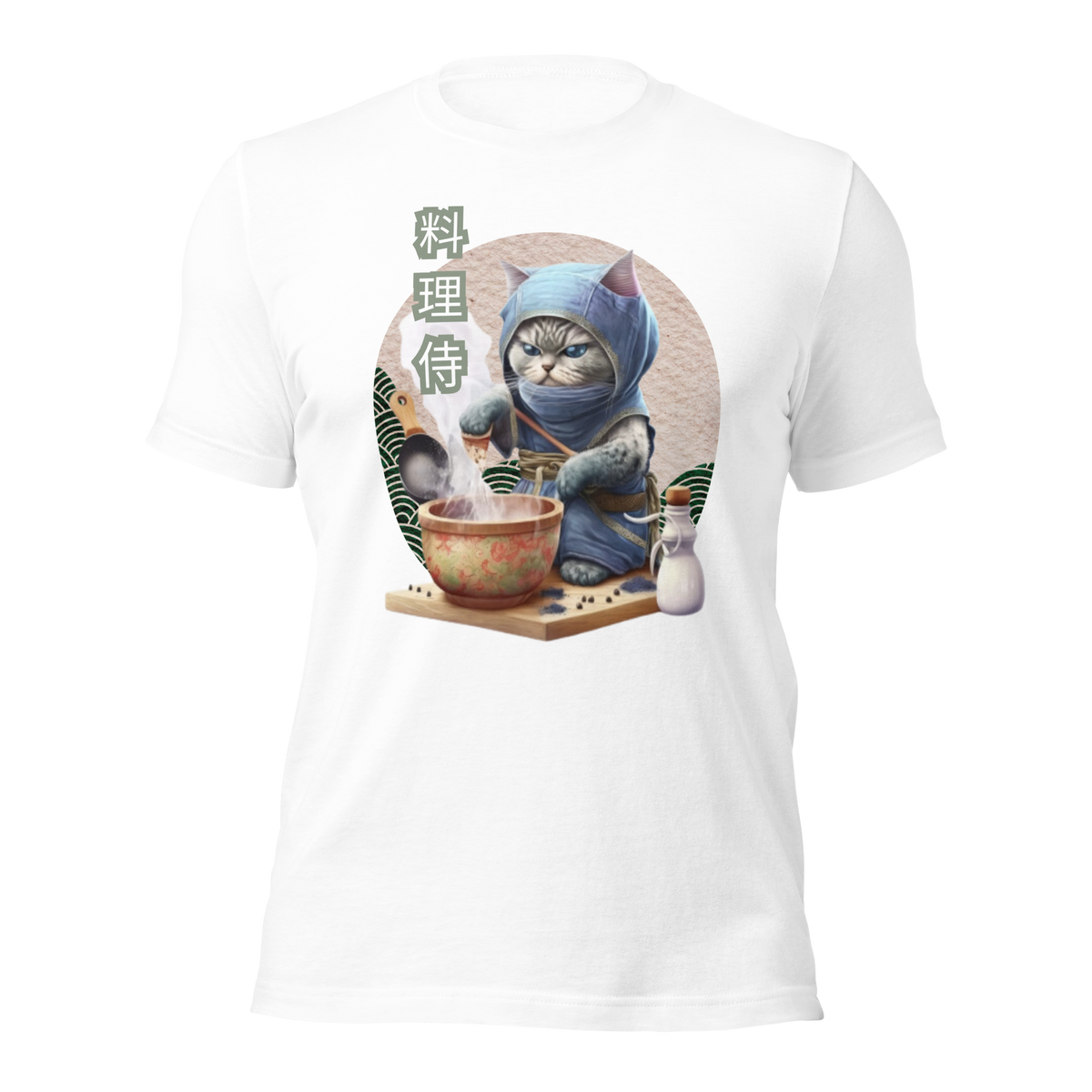 Tokio Japan, Samurai cat tee, Samurai Cat, Tattoo Style Shirt, Samurai, Ninja, Samurai Kitten, Ninja cat tshirt, Ninja Cat, kawaii, Japanese Kawaii, Ninja Cat T-Shirt,  Japanese Calligraphy, gift for him, gift for her, gift for cat lover, Cat Lover T-Shirt