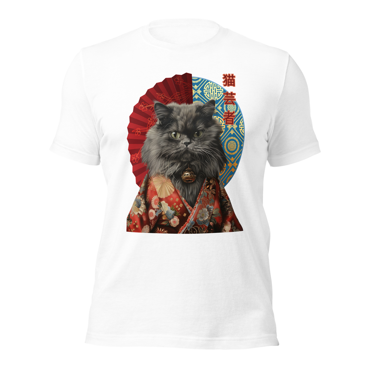 Siamese Cat Geisha, Japanese Kawaii Tee, Ninja Cat T-Shirt, Samurai Cat Tatoo, Samurai Cat Shirt, Ninja Samurai Kitten, Cat Lover T-Shirt, gift for cat lover, cat mom shirt, cat dad shirt, Kawaii Samurai cat, Traditional art, Japanese Art shirt, Samurai Cat